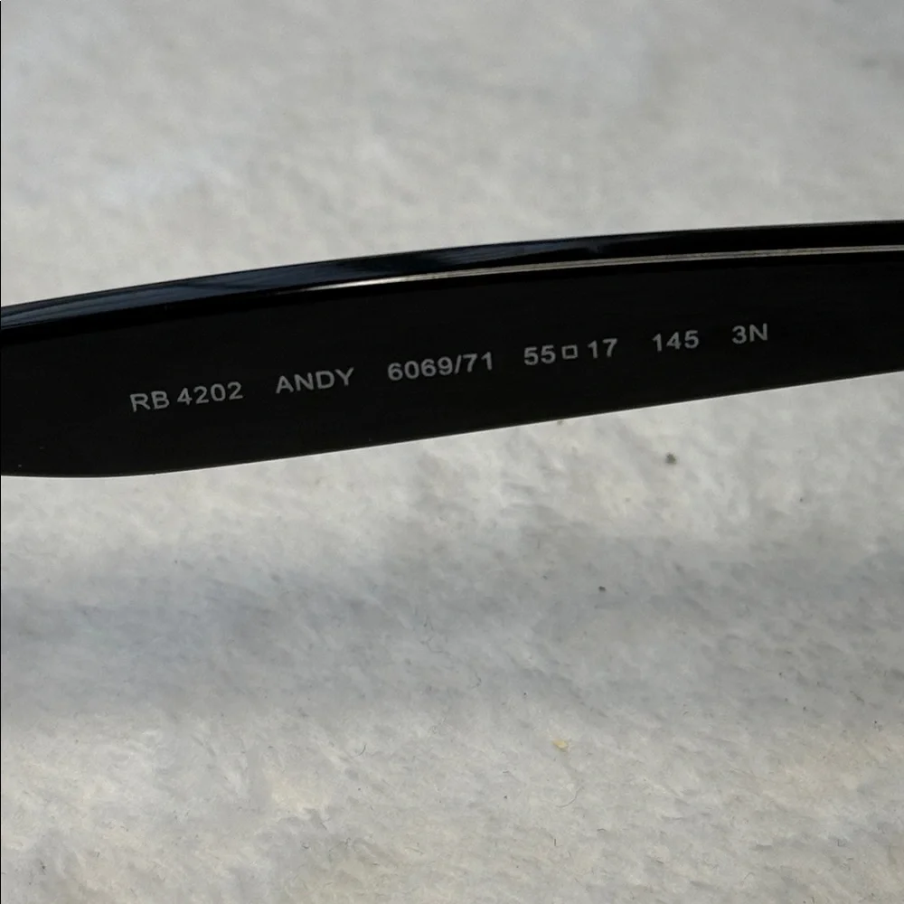 Ray-Ban RB4202 ANDY 6069/71 Black Sunglasses 55-17-145 MADE IN ITALY
